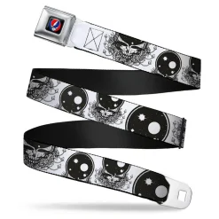 Fashion Space Your Face Seatbelt Belt White Belts | Grateful Dead
