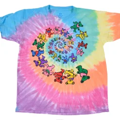 Hot Spiral Bears Youth Tie-Dye T-Shirt Kids Youth | Grateful Dead