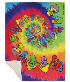 Fashion Spiral Shrooms Fleece Throw Blanket Light Fantasy