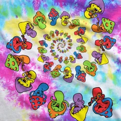 Best Spiral Shrooms Tie-Dye T-Shirt T-Shirt | Light Fantasy