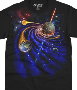 Sale Spiral Space Black T-Shirt T-Shirt | Space