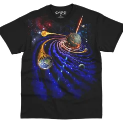 Sale Spiral Space Black T-Shirt T-Shirt | Space