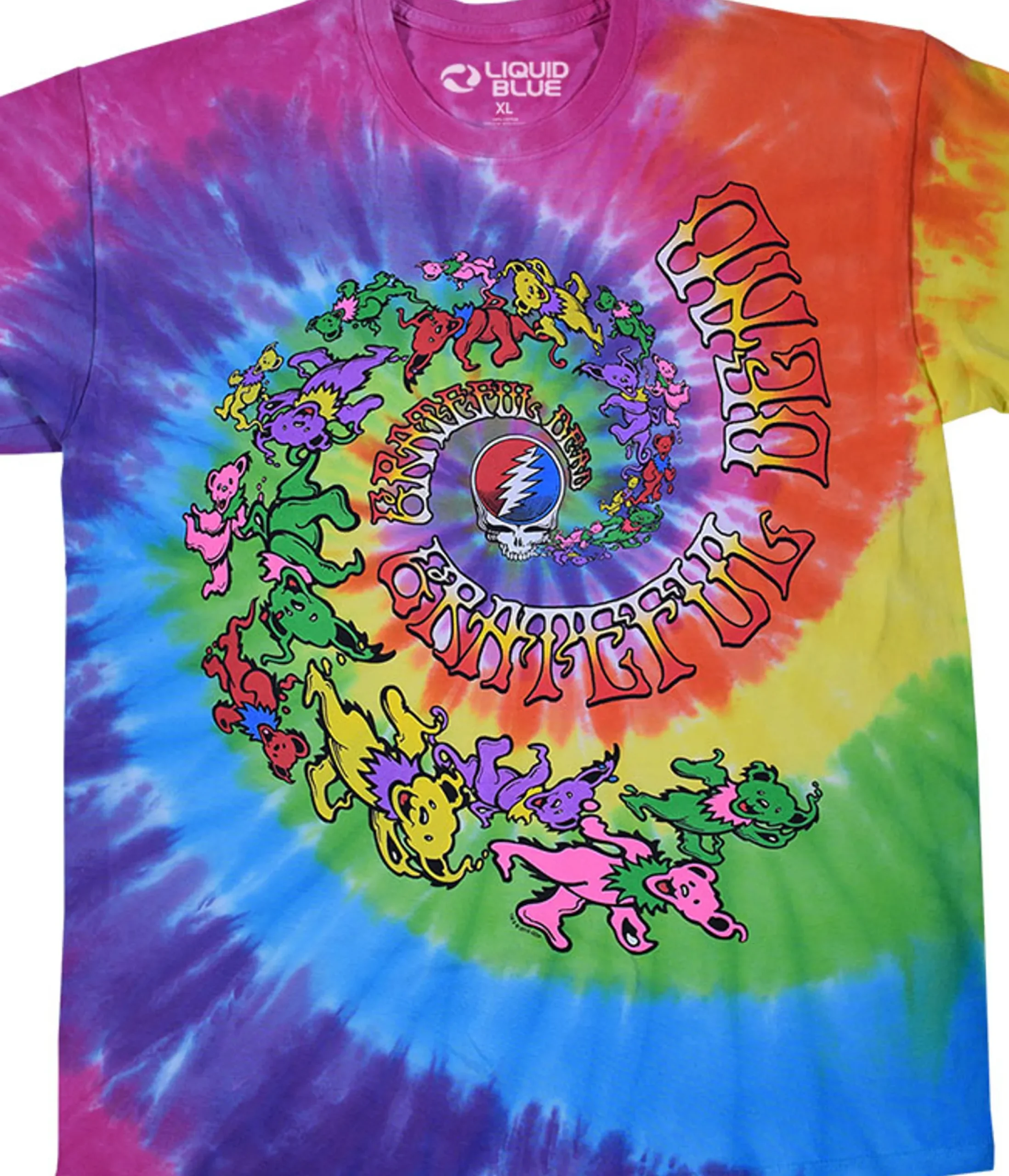 Sale Spiral Trippy Bears Tie-Dye T-Shirt T-Shirt | Grateful Dead