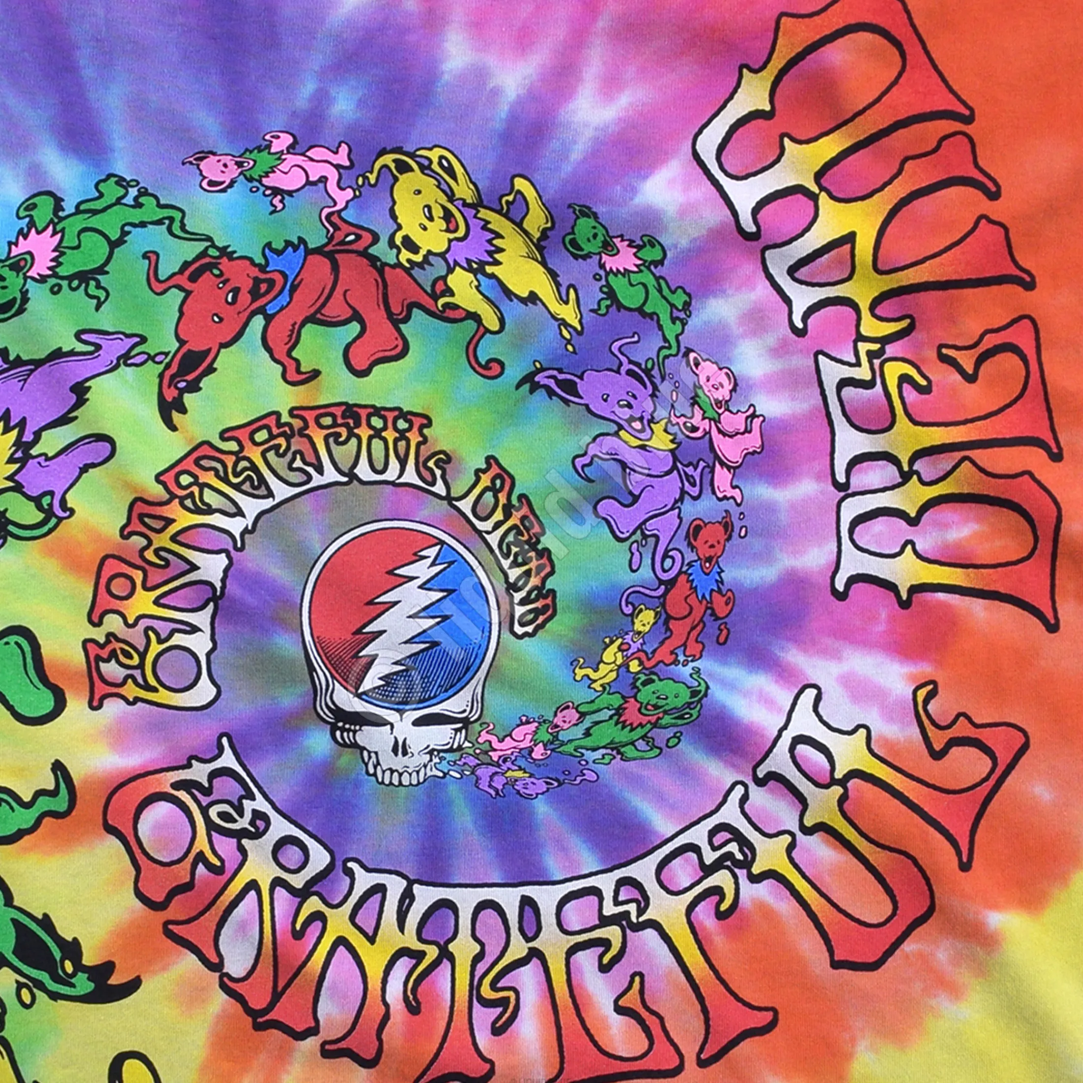 Sale Spiral Trippy Bears Tie-Dye T-Shirt T-Shirt | Grateful Dead