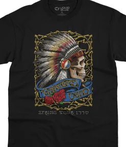 Best Spring Tour '90 Black T-Shirt T-Shirt | Grateful Dead