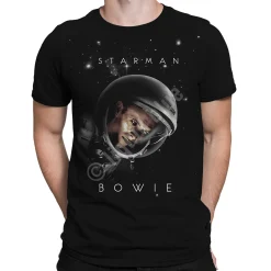Clearance Starman Black T-Shirt T-Shirt | David Bowie
