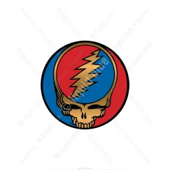 Fashion Steal Your Face 1.5 Inch Metallic Sticker Grateful Dead