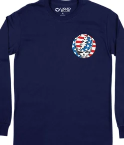 New Steal Your Face Independence Chest Long Sleeve T-Shirt Long Sleeve | Grateful Dead
