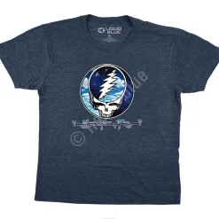 Fashion Steal Your Sky And Space Dark Blue Heather Poly-Cotton T-Shirt Poly-Cotton T-Shirt | Grateful Dead
