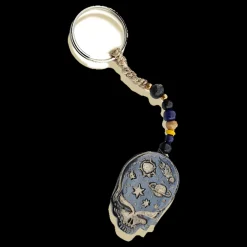Discount Stealie The Night Away Hand Carved Bone Keychain Keychains | Grateful Dead
