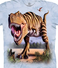 Outlet Striped Rex Classic Cotton T-Shirt T-Shirt | Dinosaurs