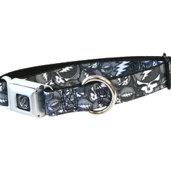 Sale SYF Black And Gray Dog Collar Sm Grateful Dead
