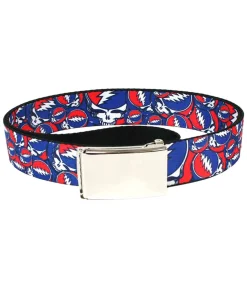 Discount SYF Collage Adjustable Web Belt Black Belts | Grateful Dead