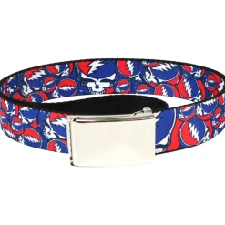 Discount SYF Collage Adjustable Web Belt Black Belts | Grateful Dead