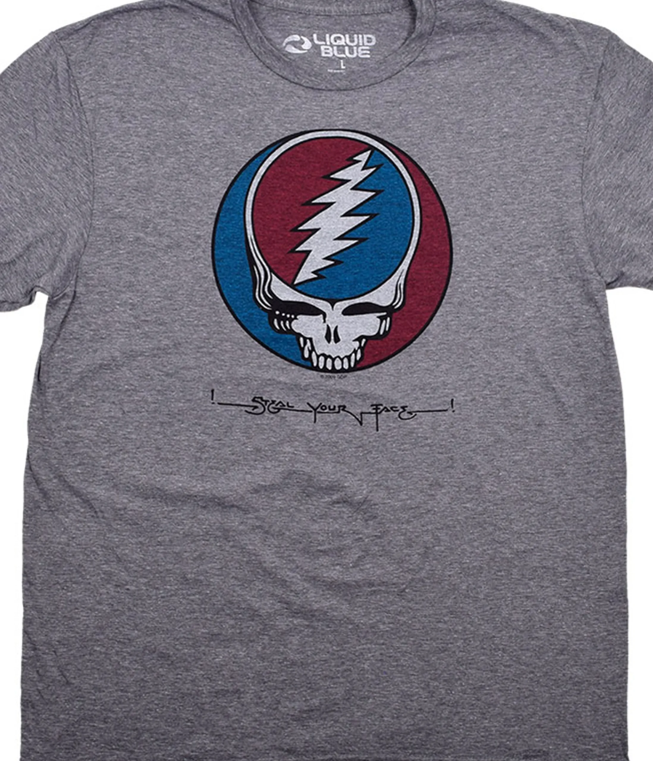 Discount SYF Vintage Dark Heather Grey Poly-Cotton T-Shirt Poly-Cotton T-Shirt | Grateful Dead