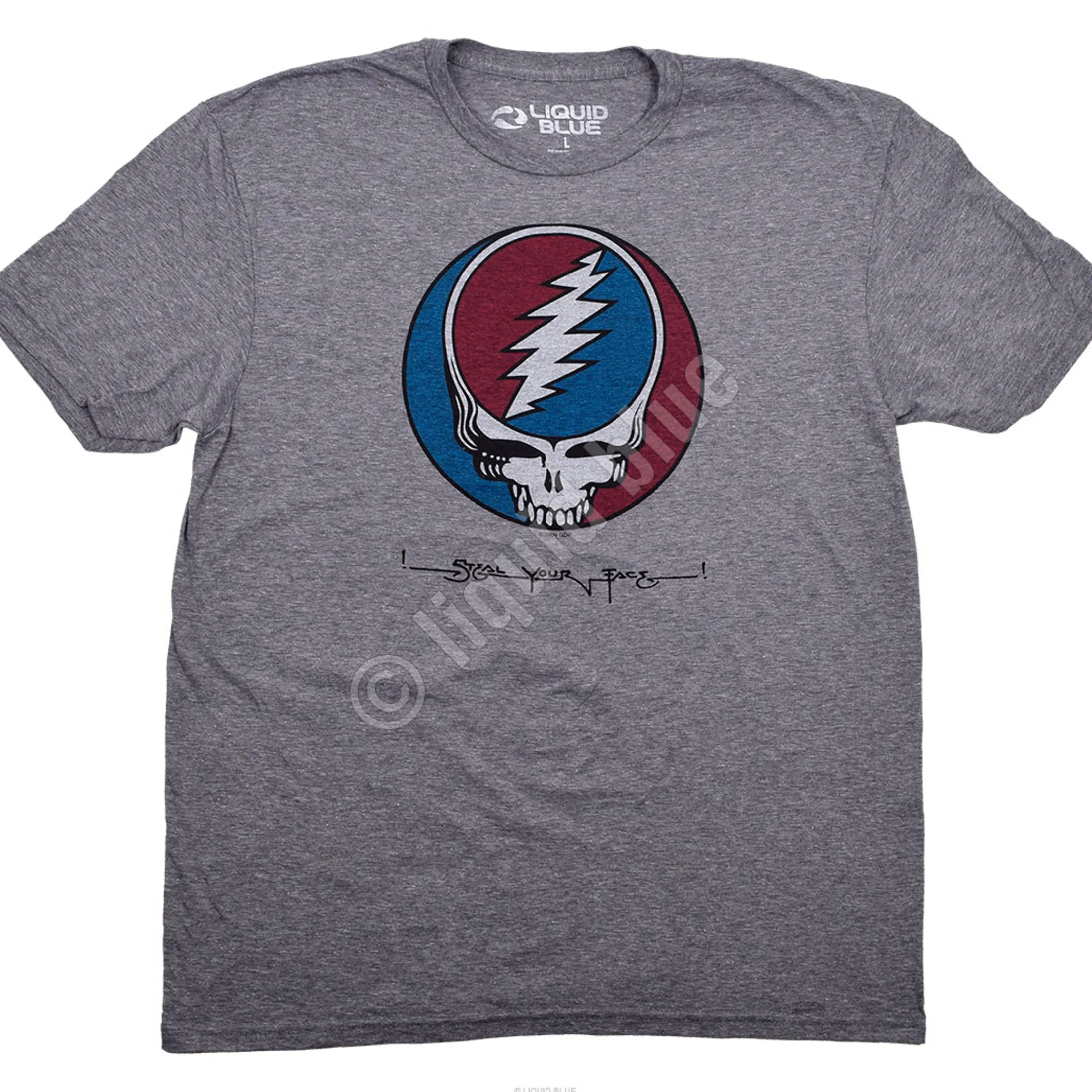 Discount SYF Vintage Dark Heather Grey Poly-Cotton T-Shirt Poly-Cotton T-Shirt | Grateful Dead