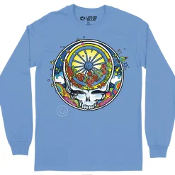 Sale SYF Wheel & Roses Long Sleeve T-Shirt Long Sleeve | Grateful Dead