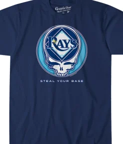 Clearance Tampa Bay Rays Steal Your Base Navy Athletic T-Shirt Athletic T-Shirt | Tampa Bay Rays