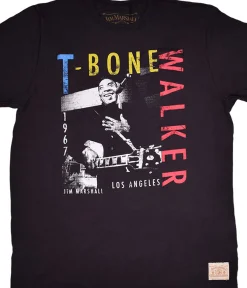 Clearance T-Bone Walker Los Angeles '67 Black Athletic T-Shirt Athletic T-Shirt | T-Shirt