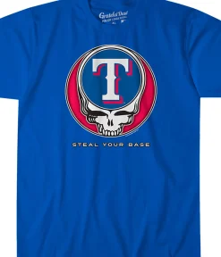 Hot Texas Rangers Steal Your Base Blue Athletic T-Shirt Athletic T-Shirt | Texas Rangers