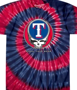 Clearance Texas Rangers Steal Your Base Tie-Dye T-Shirt T-Shirt | Texas Rangers