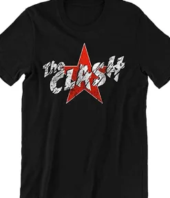New The Clash Star Logo Black T-Shirt T-Shirt | The Clash