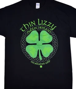 Sale Thin Lizzy Dublin Ireland Black T-Shirt T-Shirt | Thin Lizzy