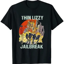 Best Thin Lizzy Jailbreak Black T-Shirt T-Shirt | Thin Lizzy