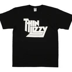 New Thin Lizzy Logo Black T-Shirt T-Shirt | Thin Lizzy