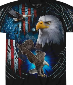Hot Tribal Eagle Black T-Shirt T-Shirt | Exotic Wildlife