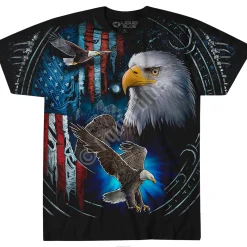 Hot Tribal Eagle Black T-Shirt T-Shirt | Exotic Wildlife