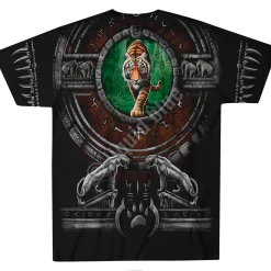 Fashion Tribal Tiger Black T-Shirt T-Shirt | Tigers