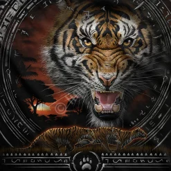 Fashion Tribal Tiger Black T-Shirt T-Shirt | Tigers