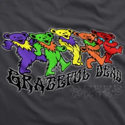 Sale Trippy Bears Grey T-Shirt T-Shirt | Grateful Dead