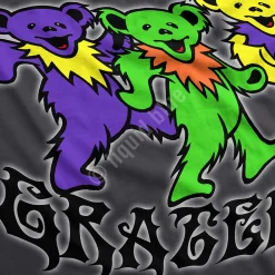 Sale Trippy Bears Grey T-Shirt T-Shirt | Grateful Dead