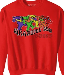 Clearance Trippy Bears Red Sweatshirt Sweatshirt | Grateful Dead