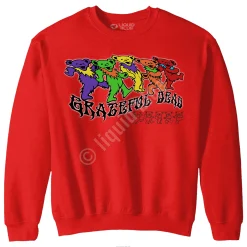 Clearance Trippy Bears Red Sweatshirt Sweatshirt | Grateful Dead