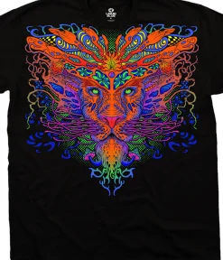 Sale Trippy Lion Black T-Shirt T-Shirt | Light Fantasy