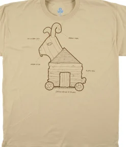 Outlet Trojan Rabbit Tan T-Shirt T-Shirt | Monty Python