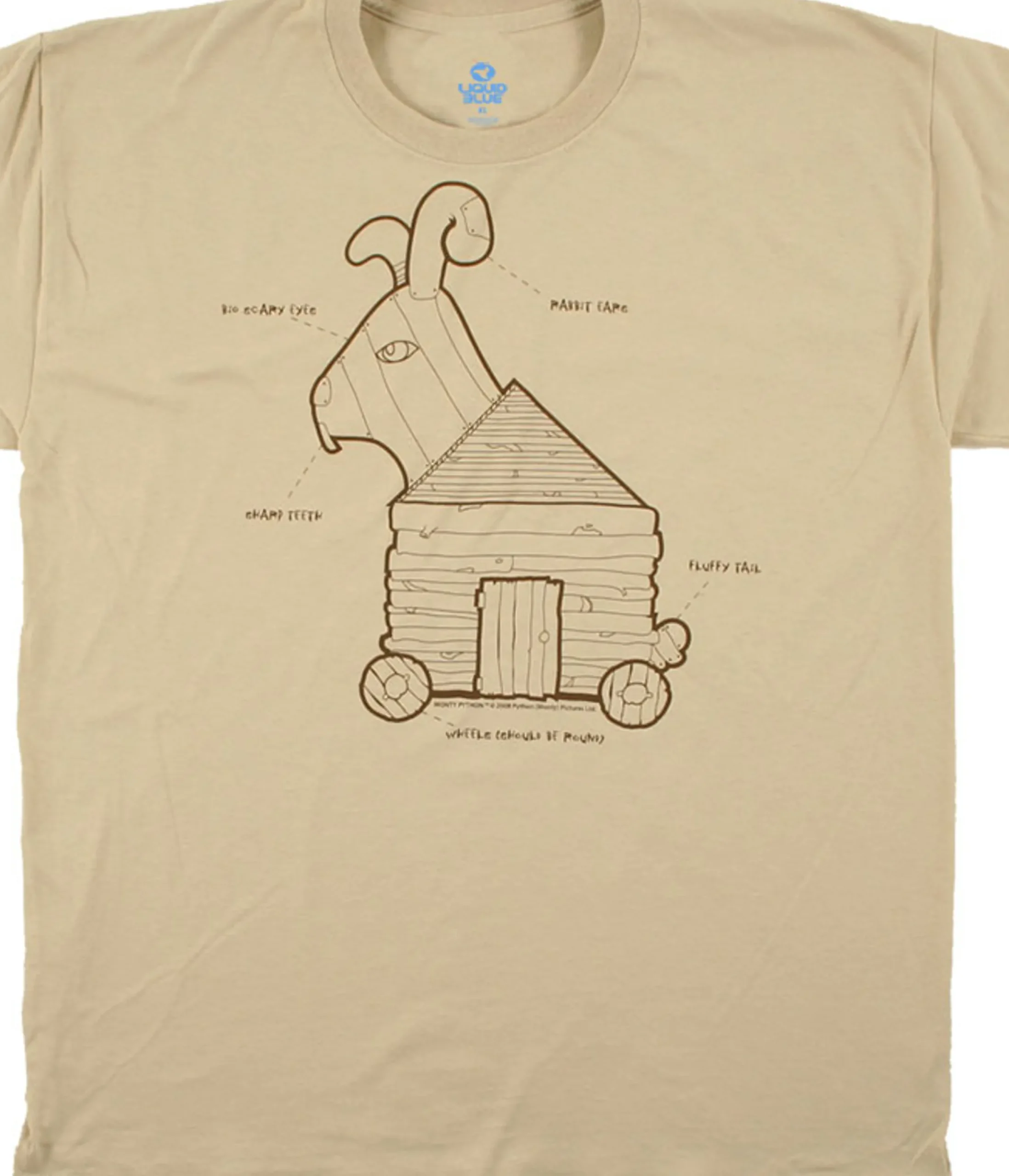 Outlet Trojan Rabbit Tan T-Shirt T-Shirt | Monty Python