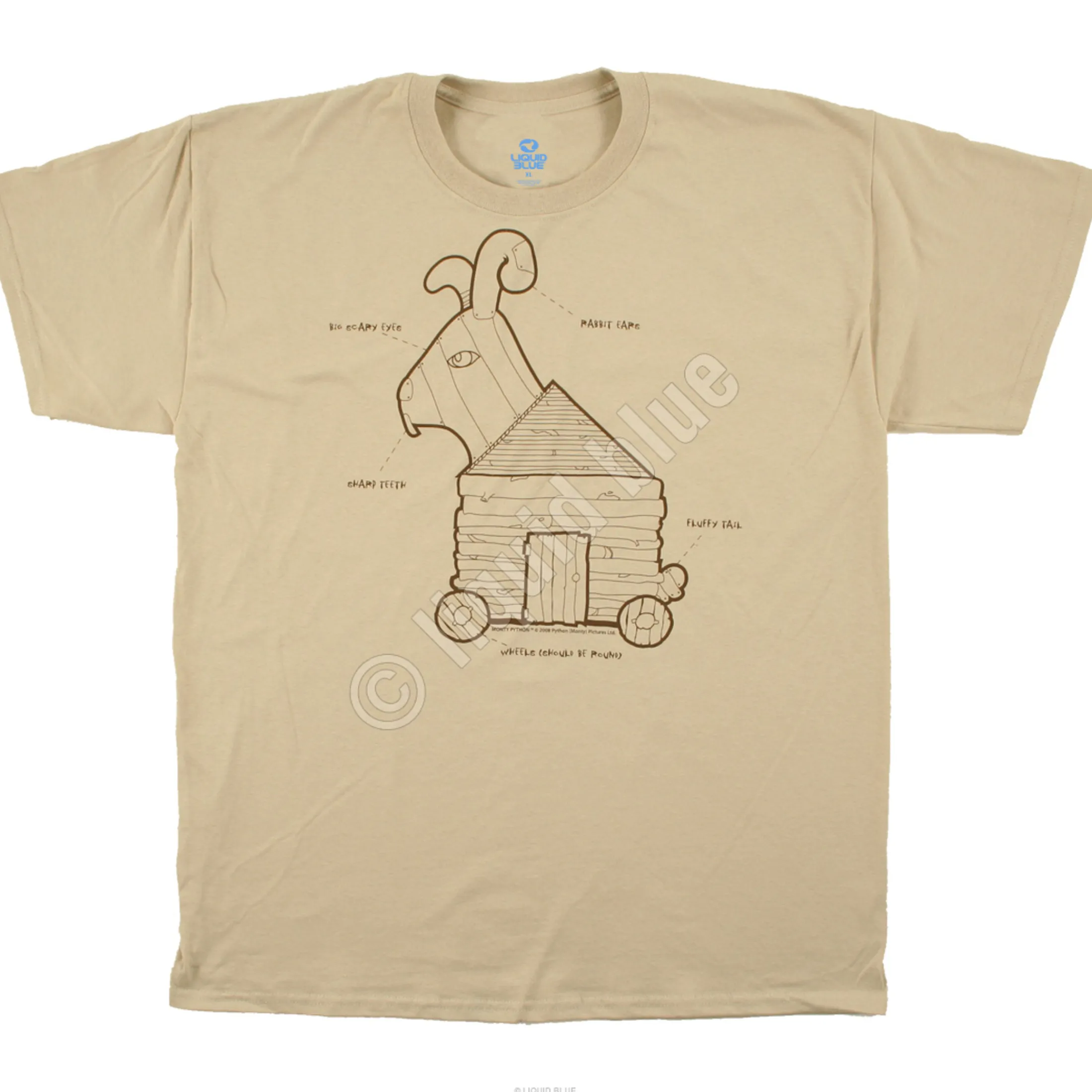 Outlet Trojan Rabbit Tan T-Shirt T-Shirt | Monty Python