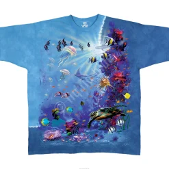 Hot Tropical Reef Tie-Dye T-Shirt T-Shirt | Aquatic