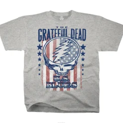 Clearance U.S. Blues Heather Grey Poly-Cotton T-Shirt Poly-Cotton T-Shirt | Grateful Dead