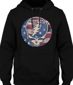 Fashion USA Distressed SYF Black Hoodie Hoodie | Grateful Dead