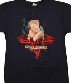 Discount Van Halen Smoking Navy T-Shirt T-Shirt | Van Halen