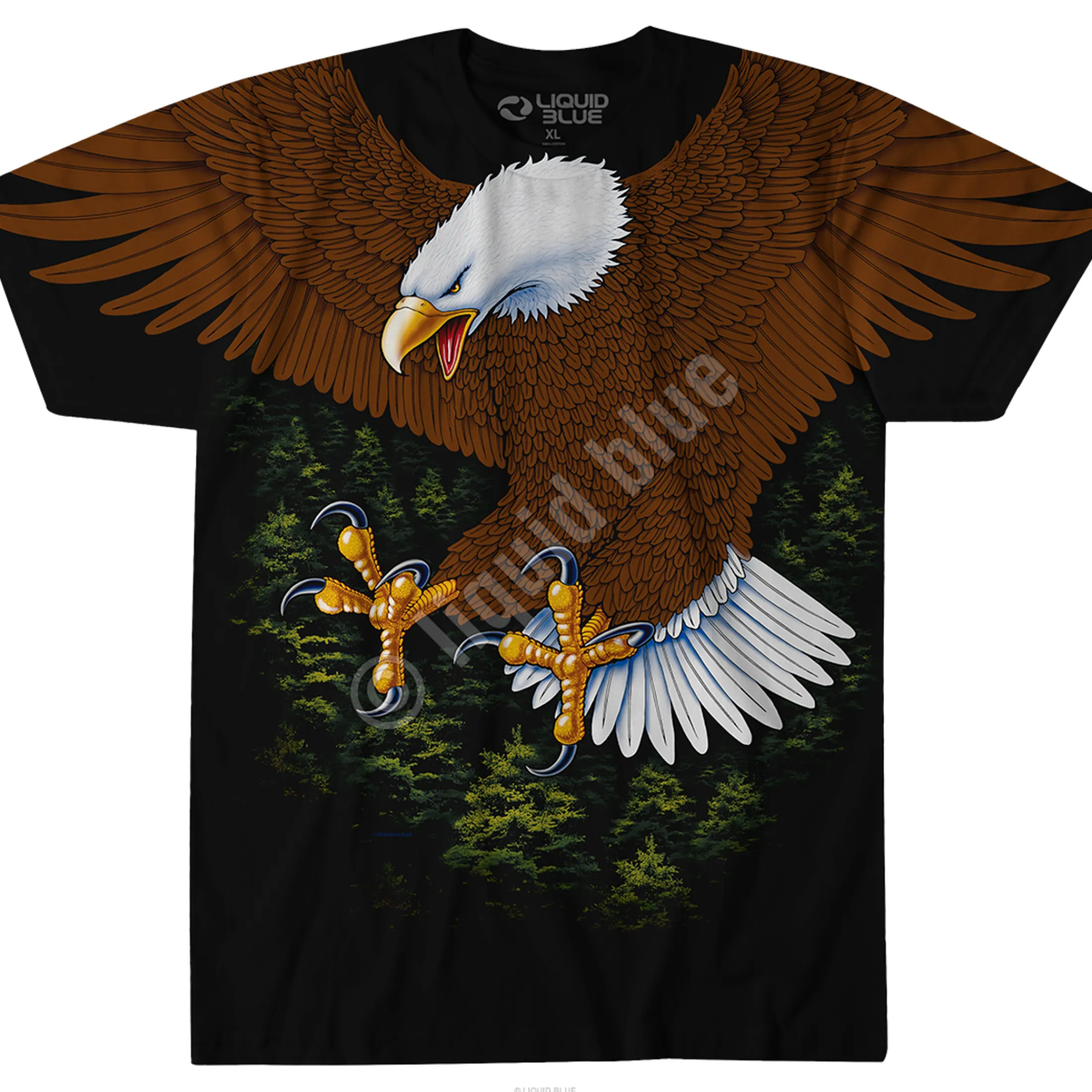 Outlet Vintage Eagle Black T-Shirt T-Shirt | Skull Pile
