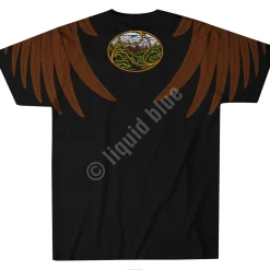 Outlet Vintage Eagle Black T-Shirt T-Shirt | Skull Pile