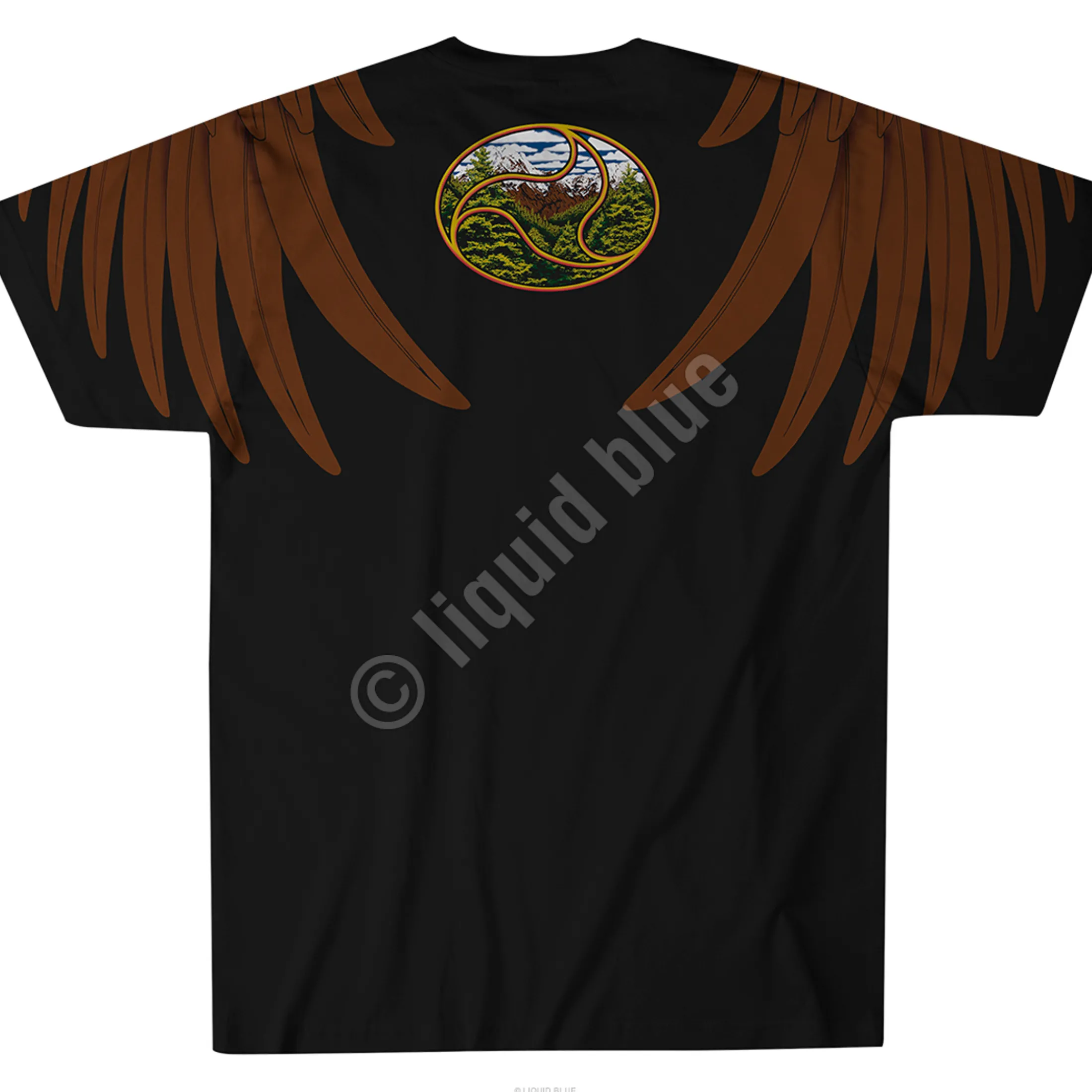 Outlet Vintage Eagle Black T-Shirt T-Shirt | Skull Pile
