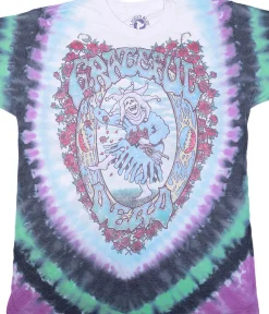 Discount Vintage Seasons Of The Dead Poly-Cotton Tie-Dye T-Shirt Poly-Cotton T-Shirt | Grateful Dead