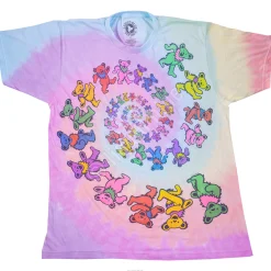 Online Vintage Spiral Bears Poly-Cotton Tie-Dye T-Shirt Poly-Cotton T-Shirt | Grateful Dead